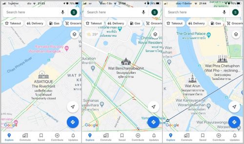 icon landmark on google maps thailand